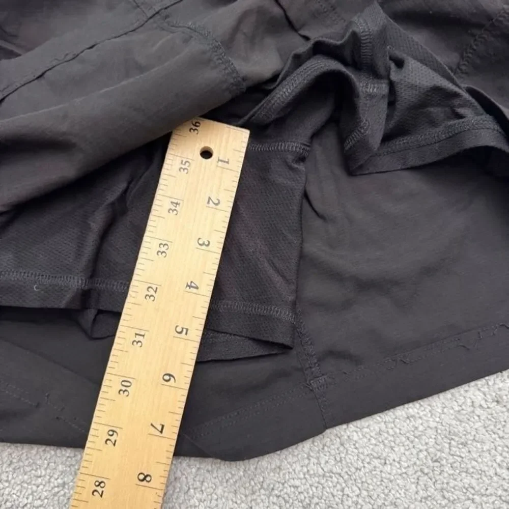 L.L. Bean Cargo Mini Skort Skirt Womens 14 Regular Black Nylon Outdoor Camping